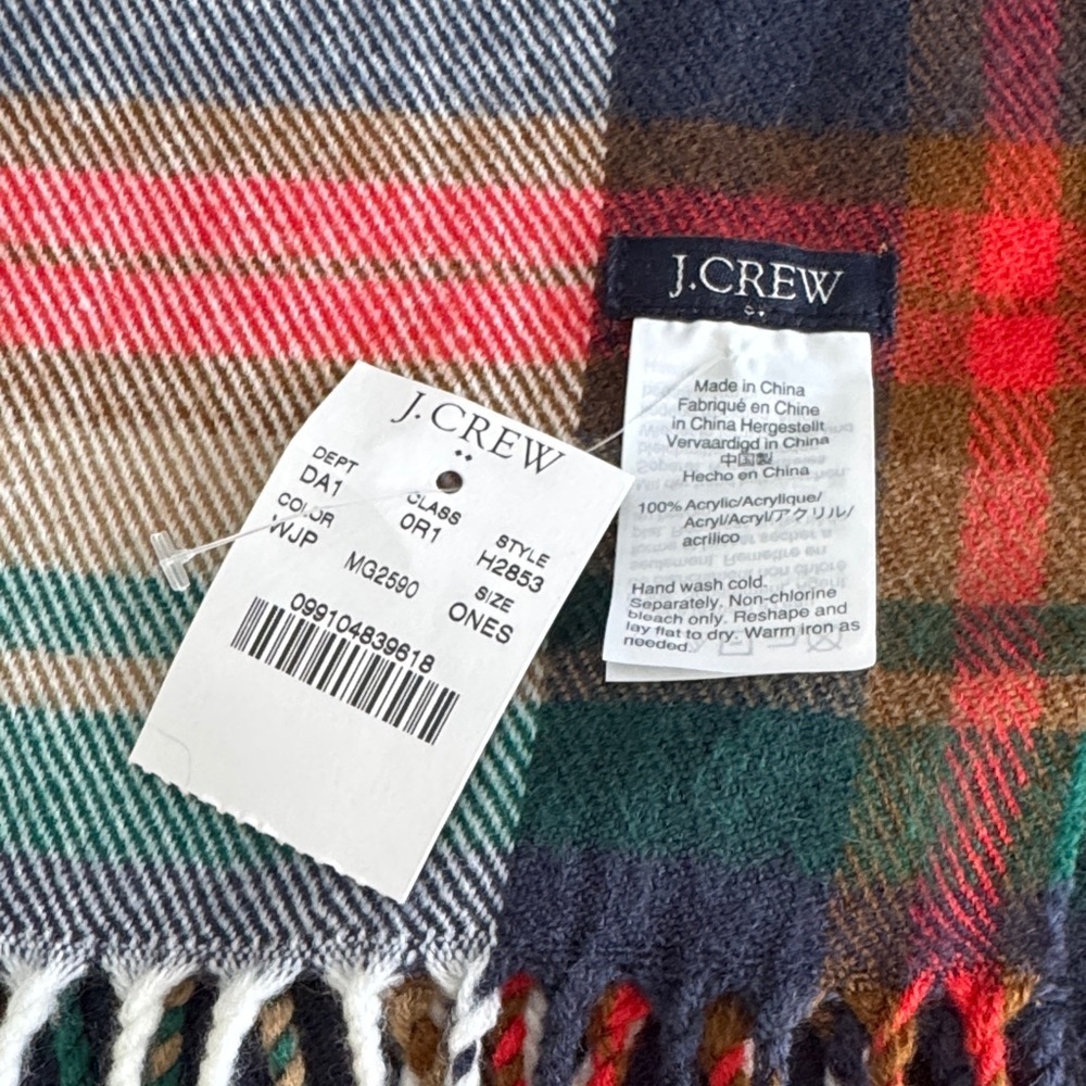 J. Crew Multicolor Plaid Scarf - Picture 2 of 6